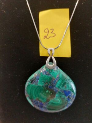 Pendentif Composite Malachite 23